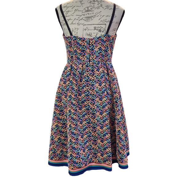 Tracy Reese Anthropologie Dress Size 6 Neon Bright Colors Spring Bold Print - Picture 3 of 16